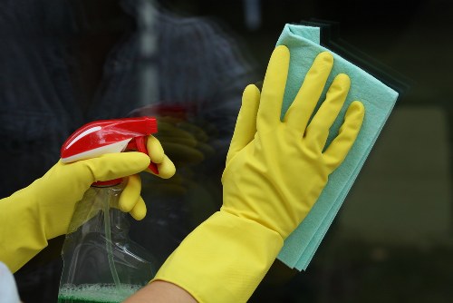 Professional after builders cleaning in a renovated room