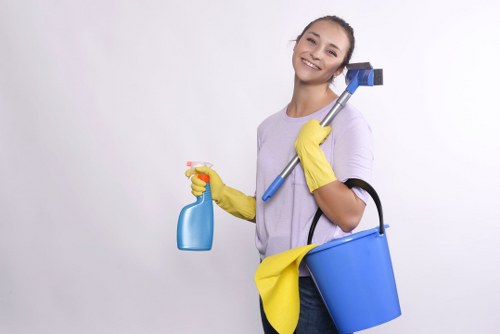 A person organizing a clean living space